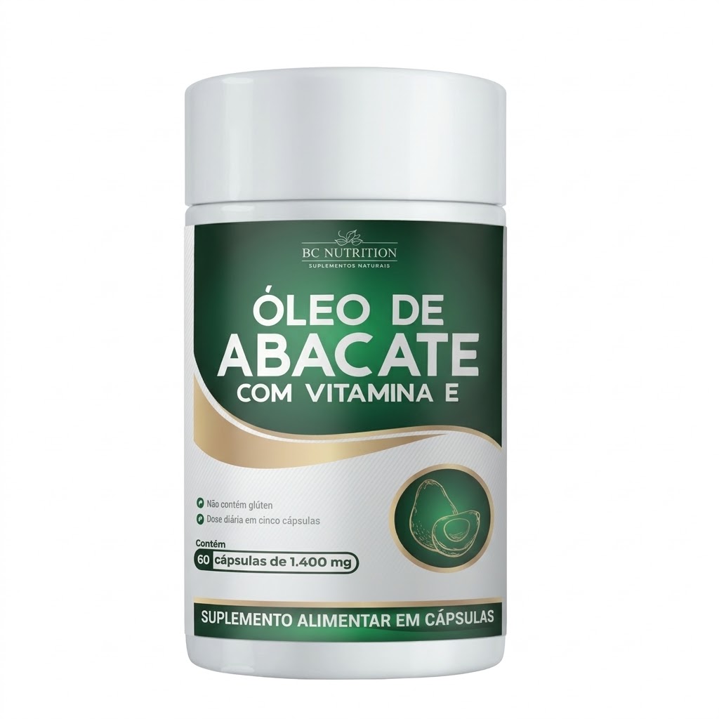 Óleo de Abacate c/ Vitamina E 1000mg - Pote 60 cápsulas
