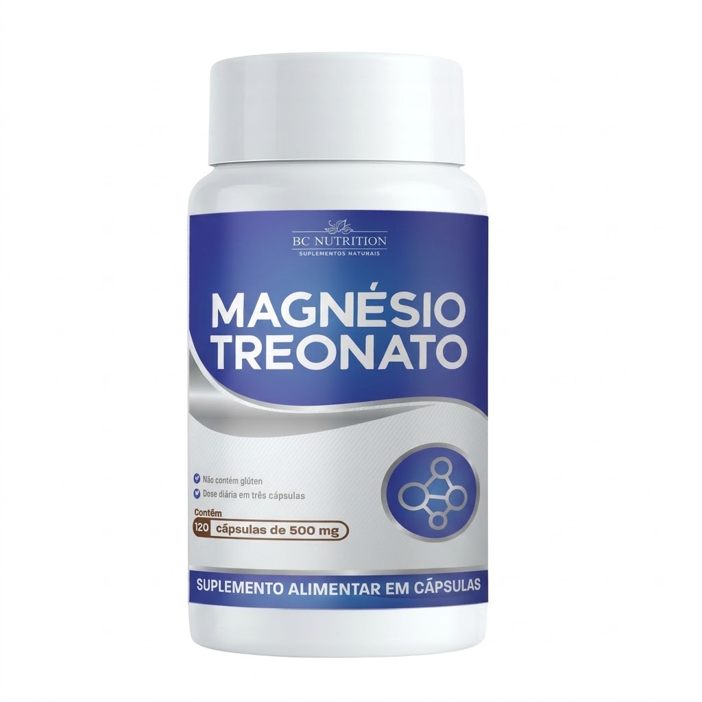 Magnésio Treonato 600mg - Pote 120 - Bom Chá