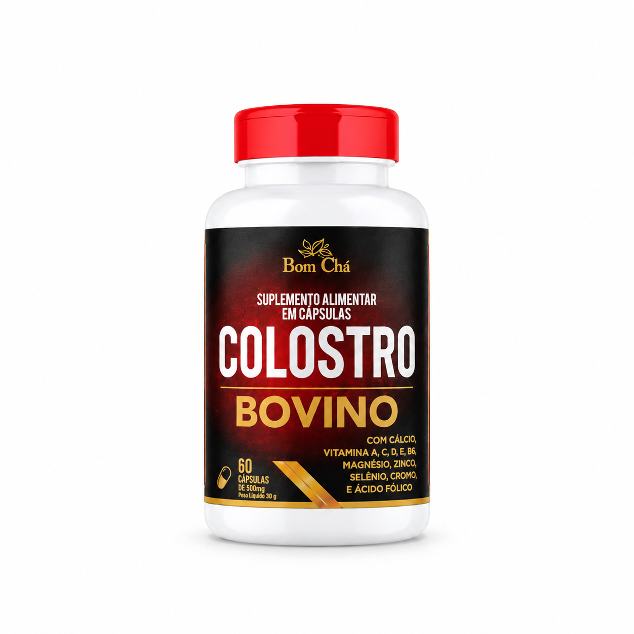 Colostro Bovino pote 60 - Bom Chá