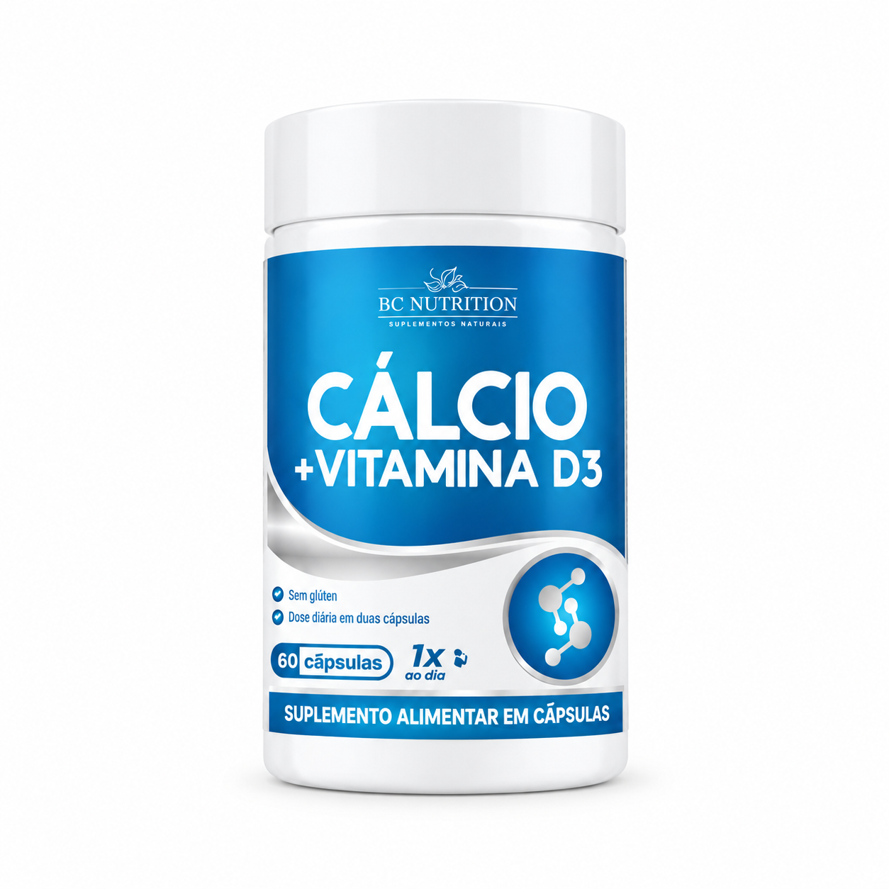 Cálcio com Vitamina D3 - Pote 60 Cápsulas
