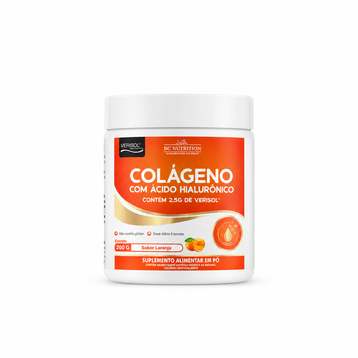 COLÁGENO VERISOL (com ácido hialurônico) sabor laranja