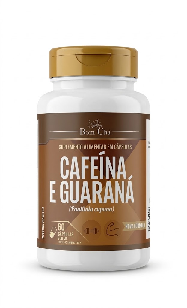 Cafeína e Guaraná Pote 60 - Bom Chá
