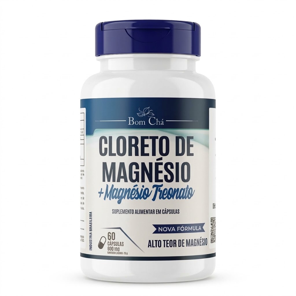 Cloreto de Magnésio com Treonato Pote 60 - Bom Chá