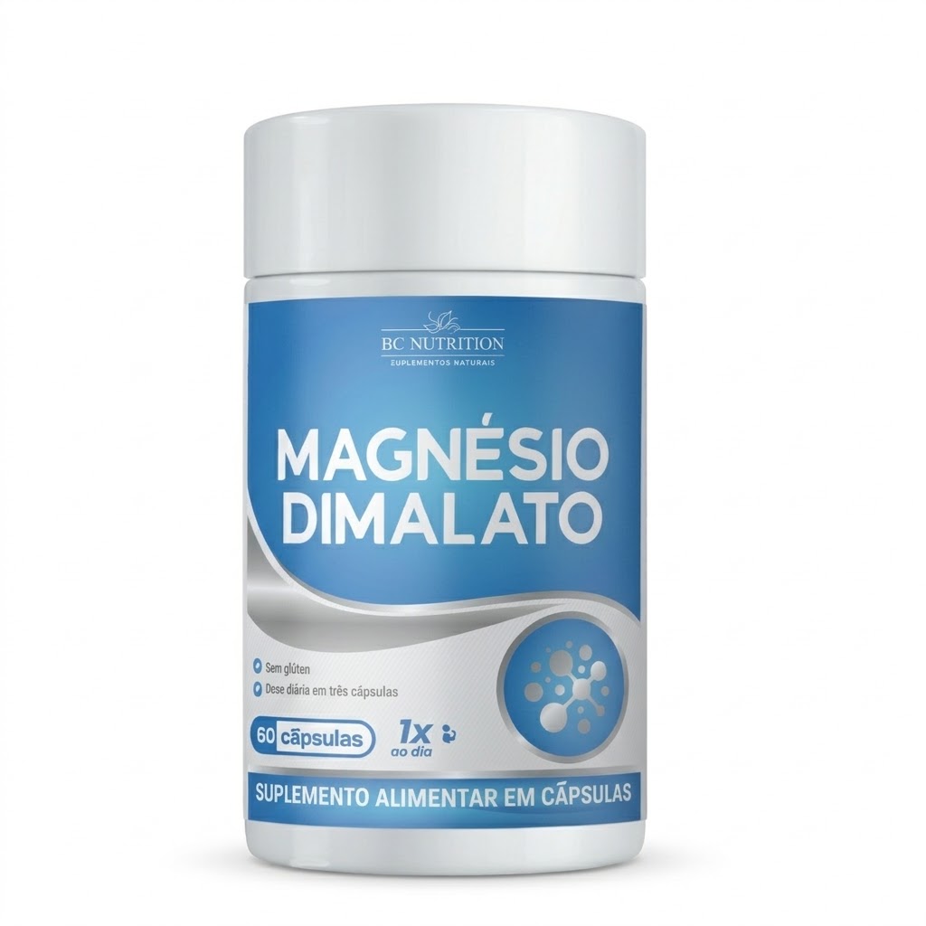 Magnésio Dimalato 600mg - Pote 60 cápsulas